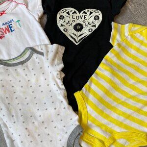 Baby Bodysuit Onesies Set Of 4  0-3m